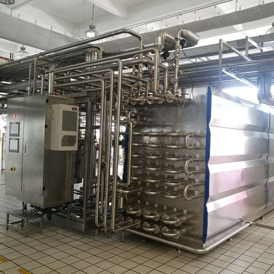 SUS304/316 Peralatan Sterilisasi Uht berkualitas tinggi yang dibuat di Cina untuk penyesuaian cair semi padat dengan PLC