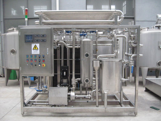 Mesin Pasteurisasi 1000L Dengan PLC Untuk Lini Pemrosesan Susu / Yogurt / Jus Buah SUS304/316