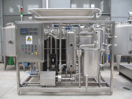 Sus304/316 Pasteurizer Mesin Dengan PLC Untuk Susu / Yogurt / Jus Buah Processing Line