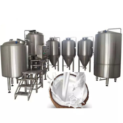 Pabrik Produksi Kelapa Berkualitas Tinggi Lengkap Jalur Pengolahan Susu Kelapa Mesin Kelapa Baru Dengan PLC SUS304/316