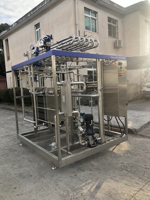 kapasitas yang dapat disesuaikan 500-20000l/jam Pasteurizer Untuk Jalur Pengolahan Kelapa Air Kelapa / Susu Kelapa