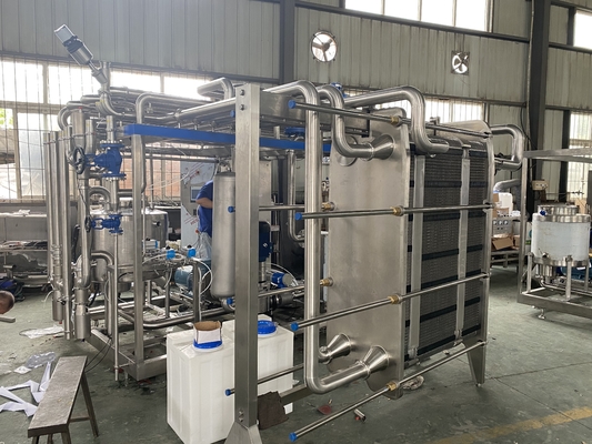 Mesin Sterilisasi Pasteurizer Untuk Pabrik Pengolahan Cairan Telur Dengan PLC Otomatis