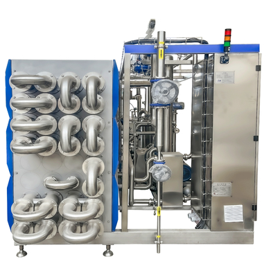 SUS304/316 UHT sterilisator untuk susu/yogurt/telur mesin pengolahan cairan mesin sterilisasi UHT dengan sterilisator tabung PLC