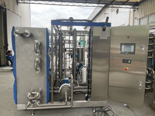 Efisien Dan Mudah Dioperasikan Sterilisator UHT Untuk Jalur Pengolahan Jus Buah/bir Disesuaikan 500-20000L/H Peralatan Sterilisasi Tubular SUS304/316