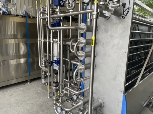 Efisien Dan Mudah Dioperasikan Sterilisator UHT Untuk Jalur Pengolahan Jus Buah/bir Disesuaikan 500-20000L/H Peralatan Sterilisasi Tubular SUS304/316