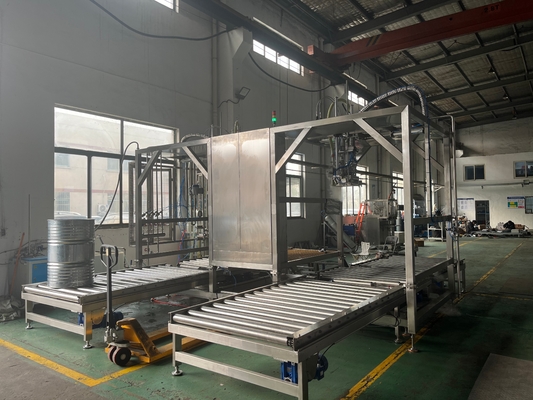 Double Head Filler Disesuaikan 20-1000l Bid Bag In Drum Mesin Pengisian Aseptik Ton Box Mesin Pengisian Dengan Plc Sus304/316