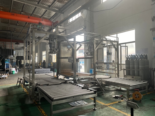 Double Head Filler Disesuaikan 20-1000l Bid Bag In Drum Mesin Pengisian Aseptik Ton Box Mesin Pengisian Dengan Plc Sus304/316