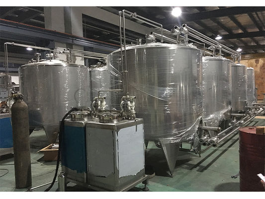 CIP 3000 Sistem cuci CIP ISO 9001 Sertifikasi Jalur Pengolahan Makanan dan Minuman Pembersihan Otomatis untuk Produksi Industri